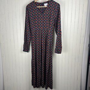 Vintage EXPO Dress‎ From The 1980's With Zipper & Tie Back in Size 14